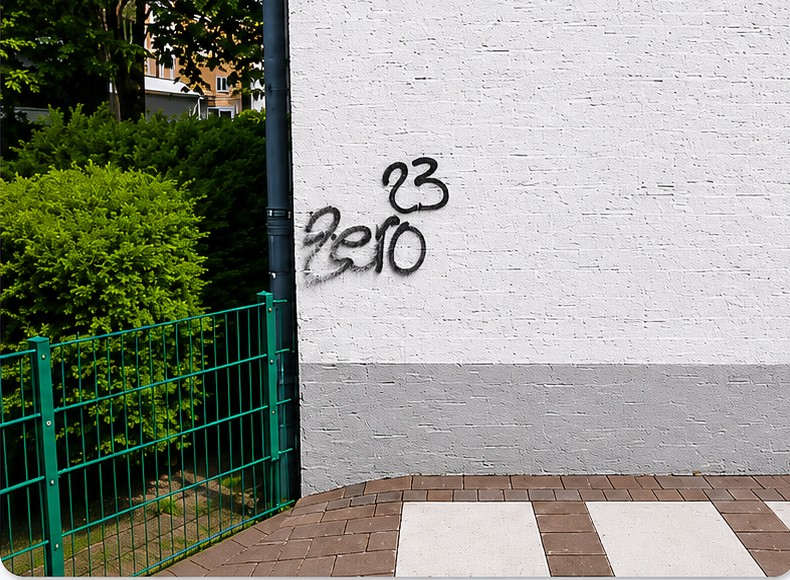 Graffiti auf Putz und WDVS